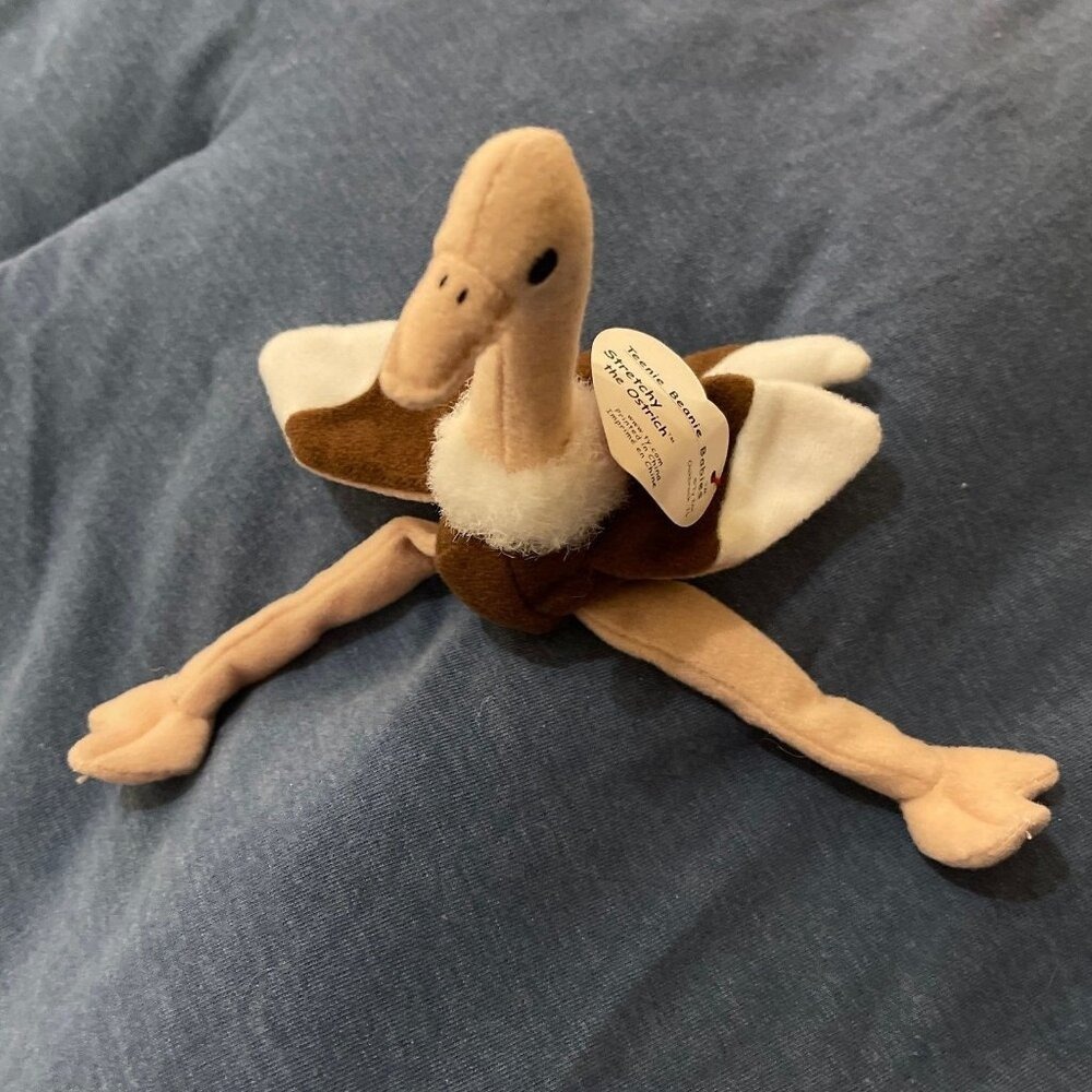 ~STRETCHY THE OSTRICH~ Ty Teenie Beanie‎ Babies!